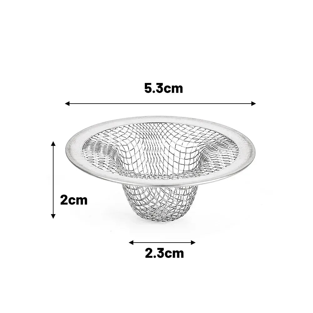 Filtre de bonde en acier inoxydable pour évier de cuisine et salle de bain – Grille anti-déchets, filtre à cheveux et résidus pour évier, douche et siphon de sol.