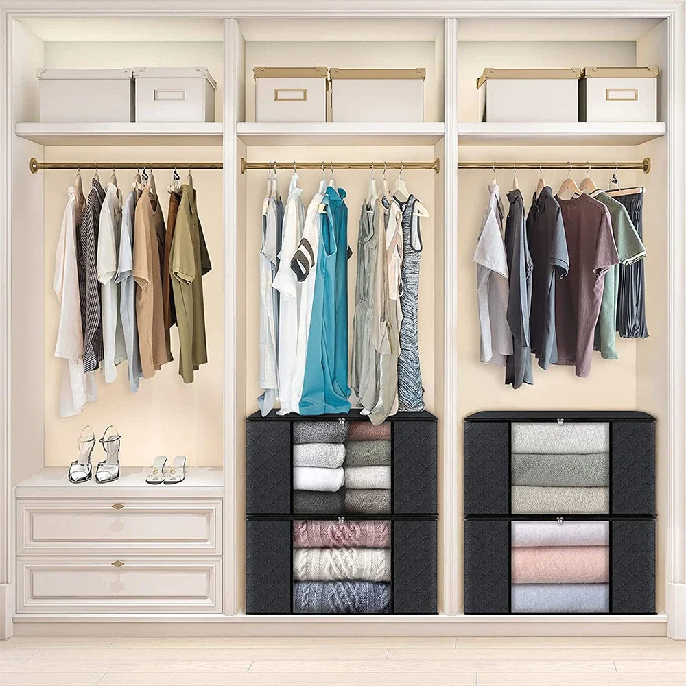 Sacs de rangement pliables pour vêtements et couvertures de 90 L, conteneurs de rangement pour organiser la chambre