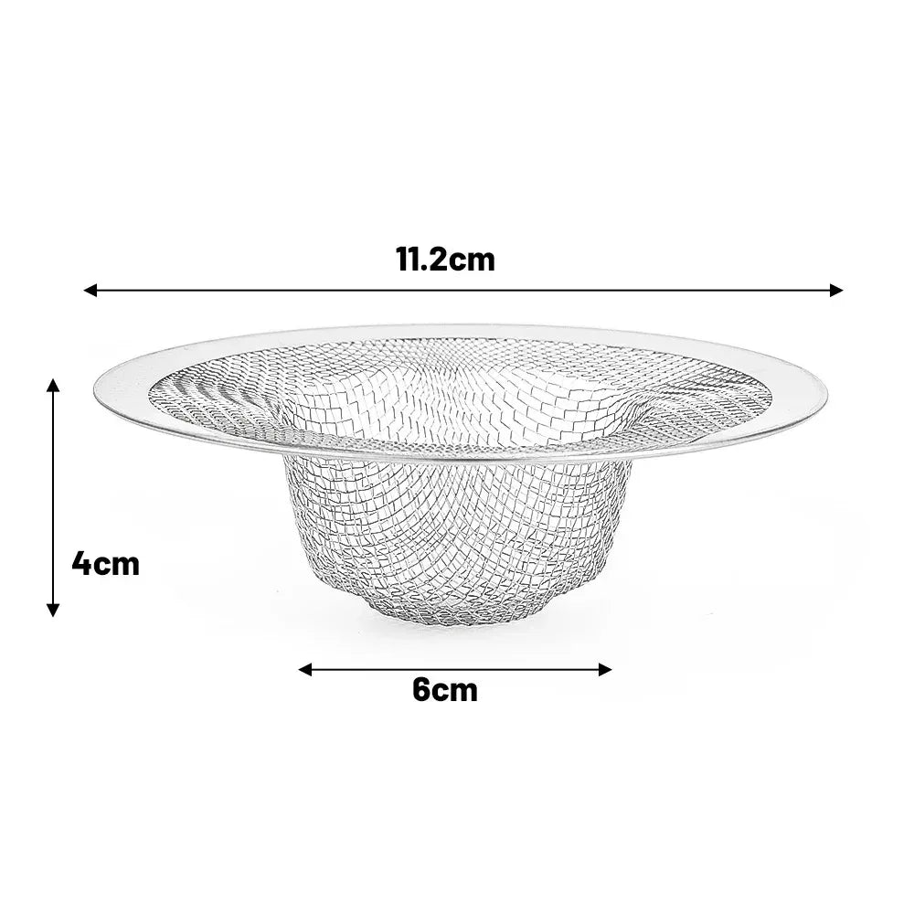 Filtre de bonde en acier inoxydable pour évier de cuisine et salle de bain – Grille anti-déchets, filtre à cheveux et résidus pour évier, douche et siphon de sol.