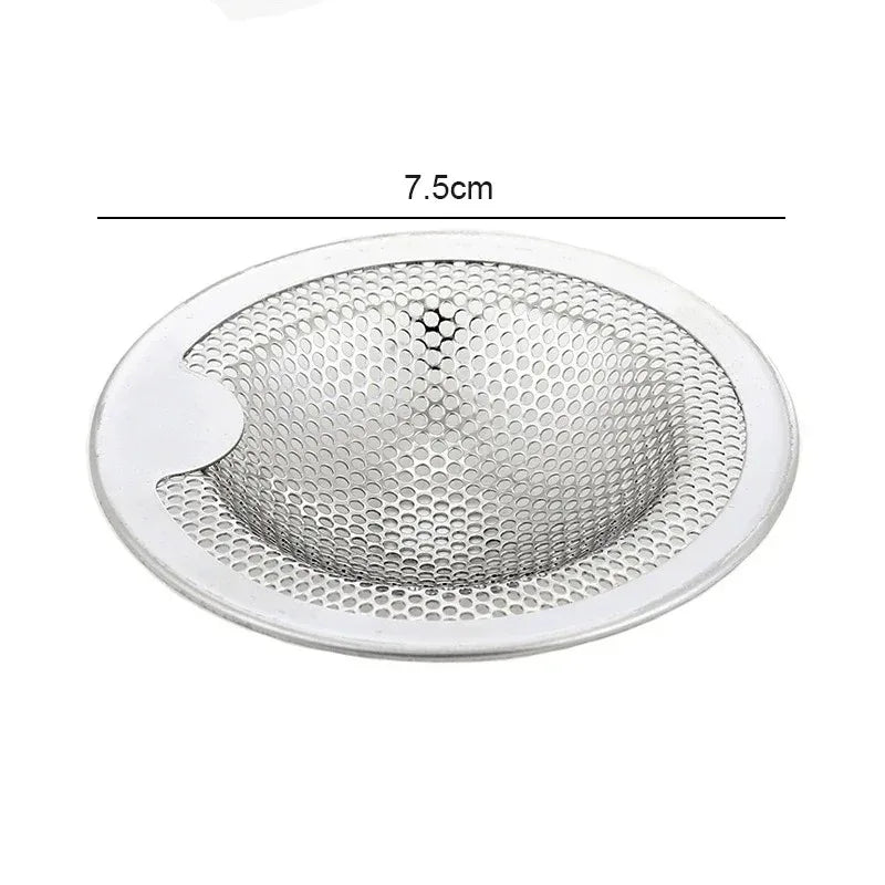 Filtre de bonde en acier inoxydable pour évier de cuisine et salle de bain – Grille anti-déchets, filtre à cheveux et résidus pour évier, douche et siphon de sol.