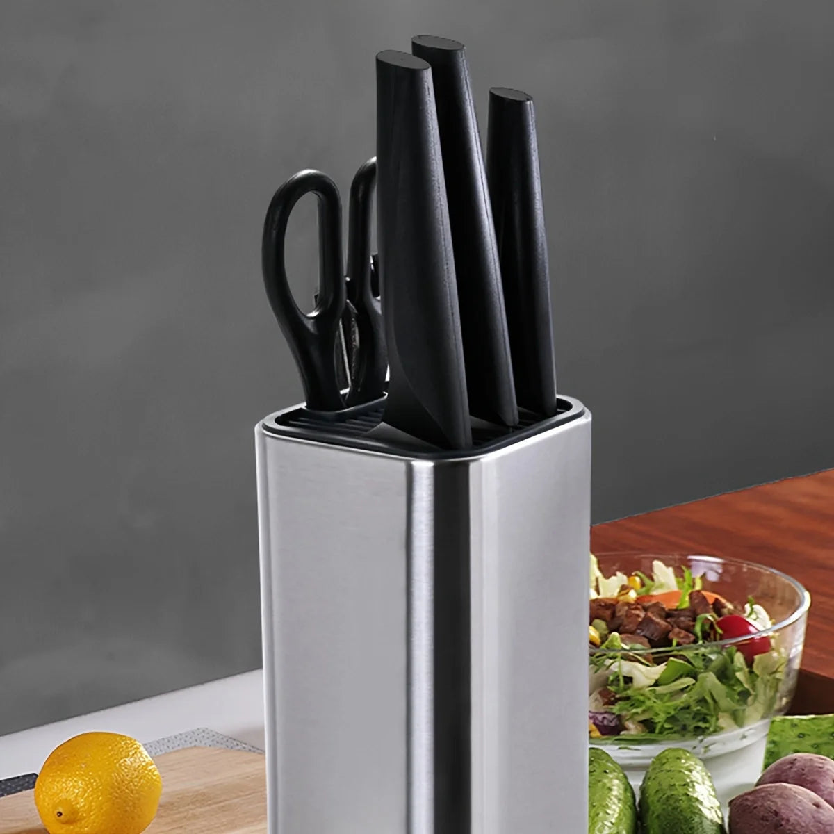 1 support à couteau à trou unique, rangement de cuisine, porte-couteau pour légumes, support de rangement pour outils ménagers