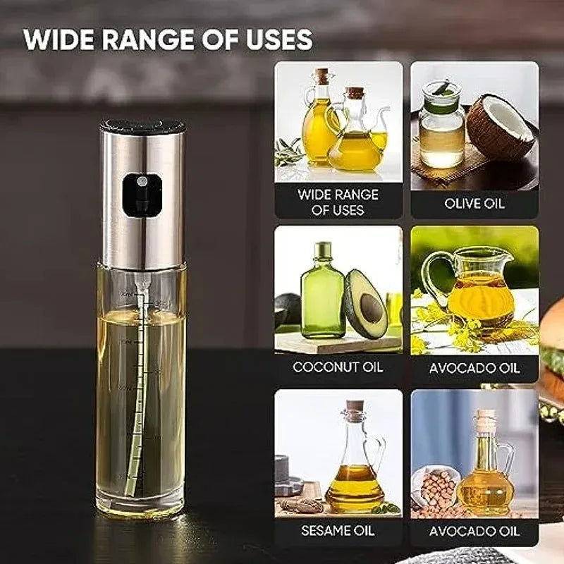 Glass Oil Sprayer for Cooking Olive Spray Mister for Salad BBQ Kitchen Baking Empty Vinegar Bottle